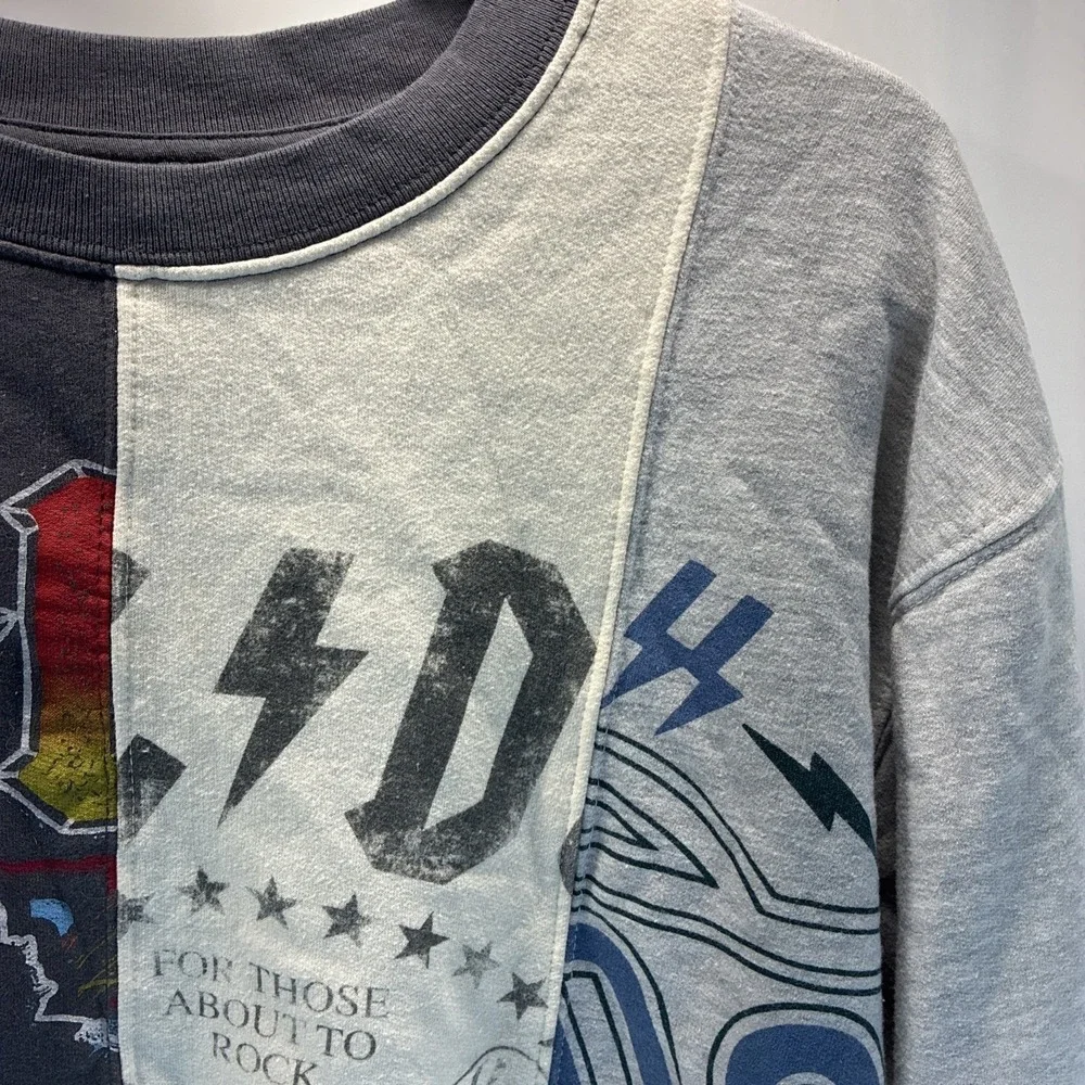 AC/DC For Those About To Rock 2022 Graphic Sweatshirt M(38-40) Patchwork GUC